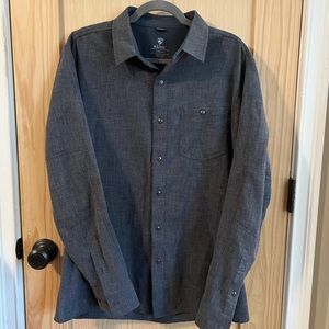 EUC Kuhl Button-Down Blue Shirt
